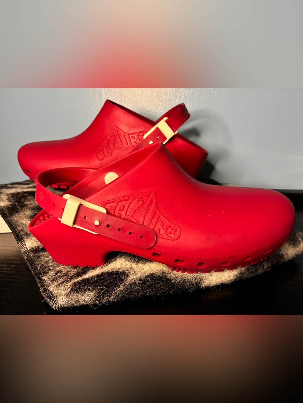 Calzuro Maroon Red Clog Mules with Adjustable Backstrap